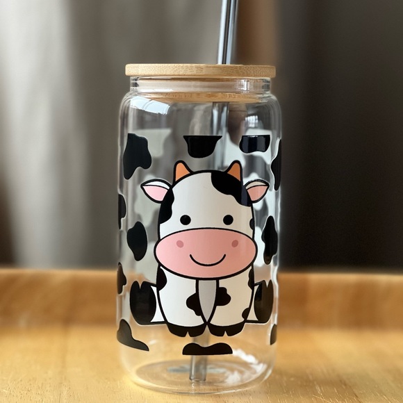 Iced Coffee Cup with Glass Straw - Picture 1 of 4